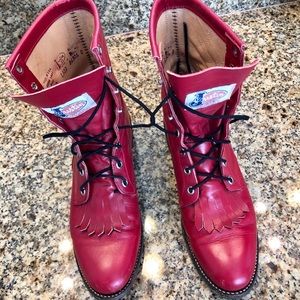 Vintage Justin Roper ladies  all leather sz 8.5